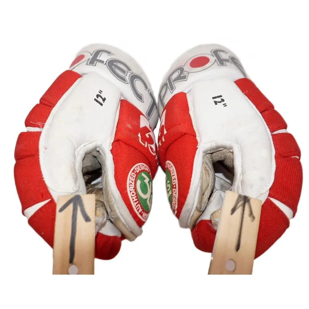 Vintage Profect HG66 Hockey Gloves Red White - Modern Classic Fit - JR Large 12